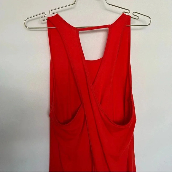 Athleta Essence Tie Open Back Tank Top Size Large Tall Red - Picture 5 of 11